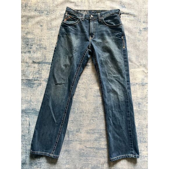 Ariat M5 Slim Straight 100% Cotton Jeans 33 x 34 - Picture 1 of 6